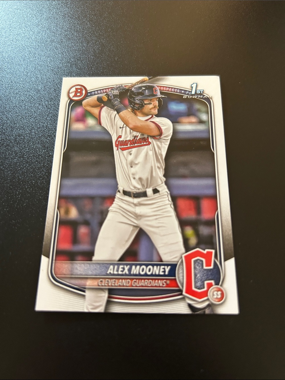 Topps White and Red Cleveland Guardians Baseball Card - Alex Mooney